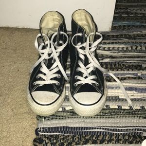 Black high top converse